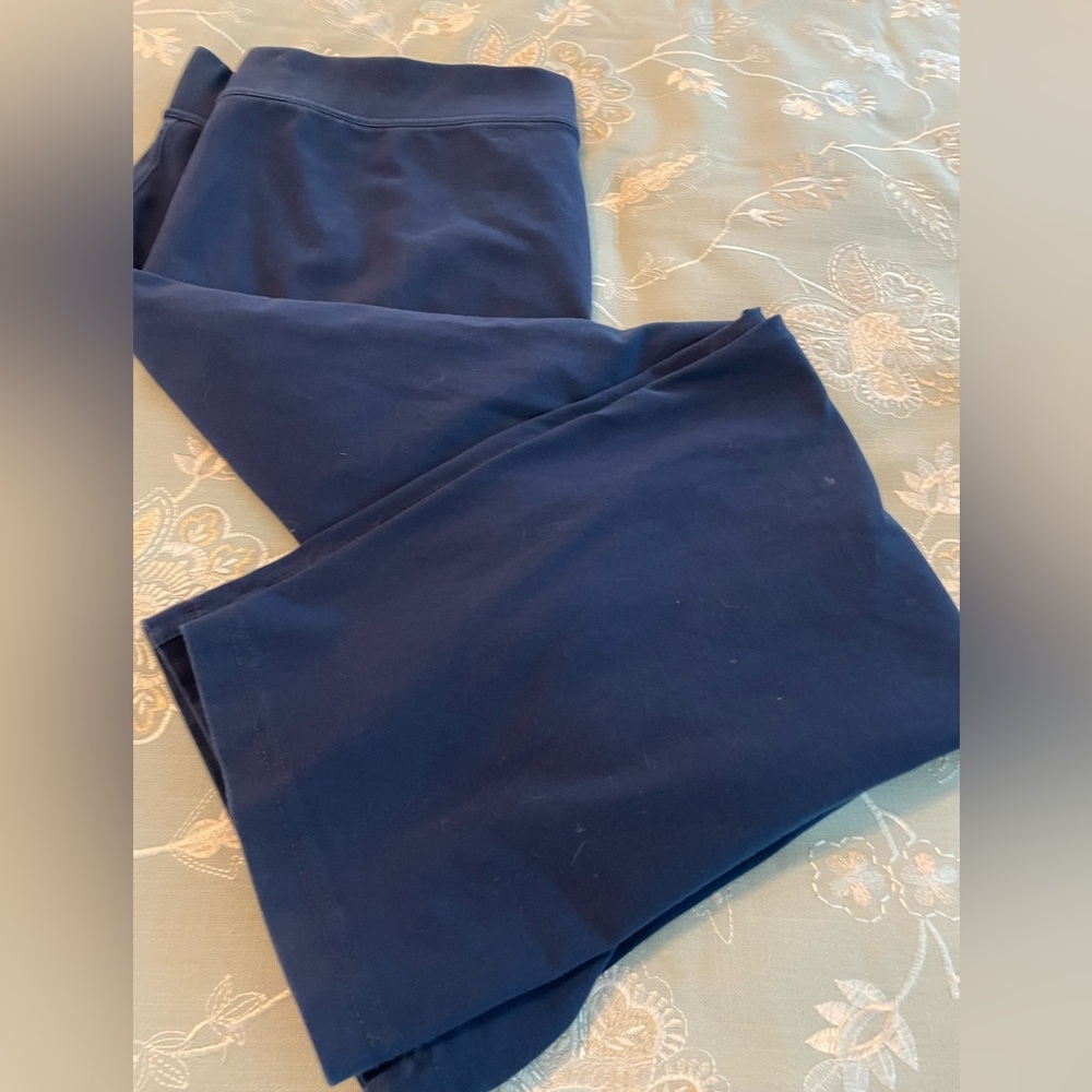 Lands' End Starfish Knit Dark Blue Flare Pants